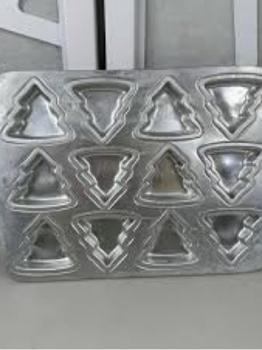Wilton Silver Tree-Shaped Holiday Baking Mold Tray